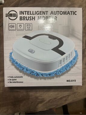 INTELLIGENT AUTOMATIC BRUSH MOPPER - White with Blue Trim